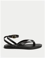 Ankle Strap Buckle Flat Sandals