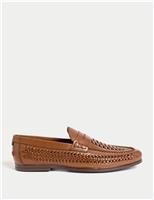 Leather Woven Loafers