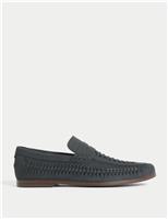 Nubuck Woven Loafers