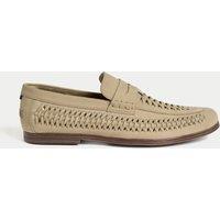 Nubuck Woven Loafers