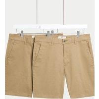 2pk Regular Fit Stretch Chino Shorts