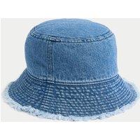 Cotton Rich Frayed Edge Bucket Hat