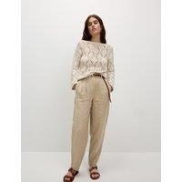 Pure Linen Tapered Trousers