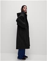 Petite Waterproof Oversized Longline Parka Coat