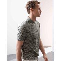 Pure Supima Cotton Geometric Print Polo Shirt