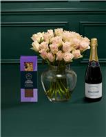 Blush Rose Abundance with Champagne & Chocolate Florentines