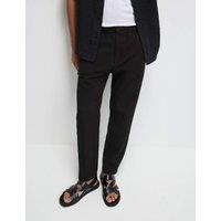 Tapered Fit Lightweight Seersucker Elasticated Waist Trousers