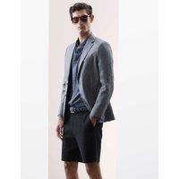 Autograph Textured Shorts Dark Navy