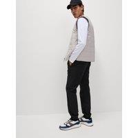 Slim Fit Textured Cuffed Trousers