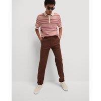 M&S Regular Fit Linen Blend Chinos Conker