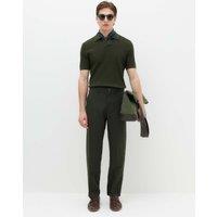 M&S Regular Fit Linen Blend Chinos Dark Khaki