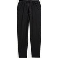 Loose Fit Cotton Linen Blend Elasticated Trousers