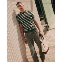 Regular Fit Textured Dobby Pleat Front Chinos