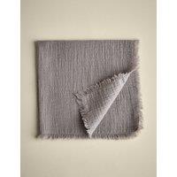 Set of 4 Frayed Edge Muslin Napkins