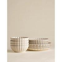 12 Piece Scallop Dinner Set