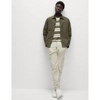 Slim Fit Stretch Cuffed Cargo Trousers