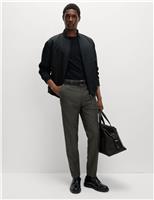 M&S Slim Fit Crease Resist Smart Trousers Charcoal