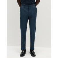 M&S Regular Fit Smart Trousers Navy
