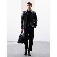 Leather Harrington Jacket