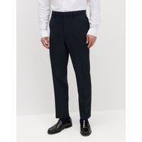 M&S Regular Fit Smart Stretch Trousers Dark Navy