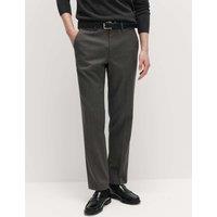M&S Regular Fit Smart Stretch Trousers Charcoal