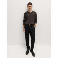 M&S Regular Fit Smart Stretch Trousers Black