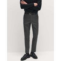 M&S Slim Fit Smart Stretch Trousers Charcoal