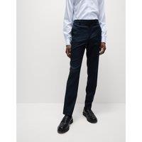 M&S Slim Fit Smart Stretch Trousers Dark Navy