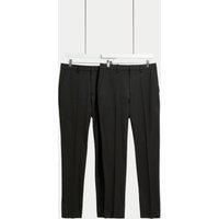 2pk Regular Fit Smart Stretch Trousers