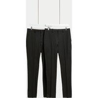 2pk Regular Fit Smart Stretch Trousers
