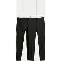2pk Slim Fit Stretch Smart Trousers