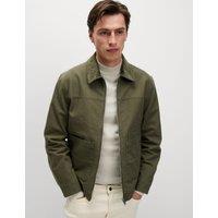 Cotton Rich Canvas Harrington Jacket