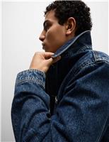 Denim Contrast Collar Jacket