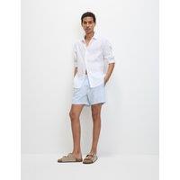 Cotton Rich Seersucker Striped Swim Shorts