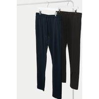 2pk Cotton Rich Straight Leg Joggers