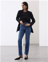 Autograph High Waisted Straight Leg Jeans Dark Blue