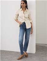 High Waisted Straight Leg Jeans