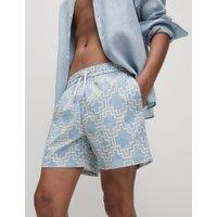 Quick Dry Geo Textured Swim Shorts