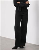 Autograph High Waisted Wide Leg Jeans Dark Indigo
