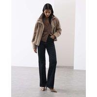 Autograph Lyocell Blend High Waisted Flared Jeans Dark Indigo