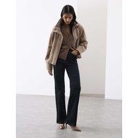 Autograph Lyocell Blend High Waisted Flared Jeans Dark Indigo