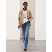 Autograph Lyocell Blend High Waisted Flared Jeans Light Indigo