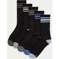 5pk Cool & Fresh Cotton Rich Cushioned Sports Socks