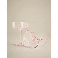 Set of 2 Heart Coupe Glasses