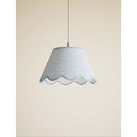 M&S Printed Scallop Trim Large Lamp Shade Blue