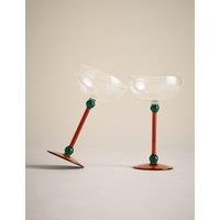 Set of 2 Bobble Contrast Champagne Saucers