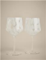 Set of 2 Speckled Wine Glasses