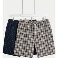 2pk Pure Cotton Printed Pyjama Shorts