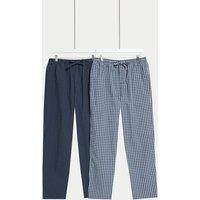 2pk Pure Cotton Pyjama Bottoms