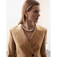 Cropped Blazer With Wool